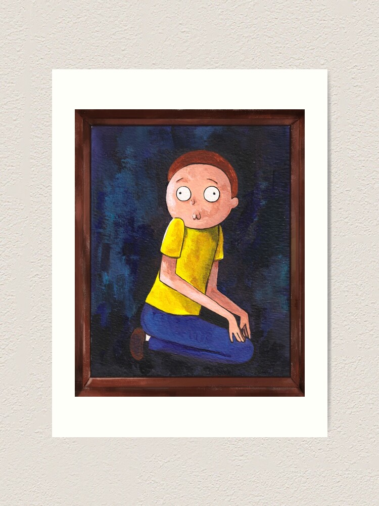 Alternate view of The Creepy Morty Painting Art Print