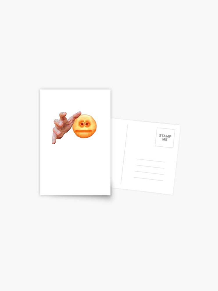 Hands Grabbing Meme Screen Reaching Cursed Emoji Postcard By Awbult Redbubble