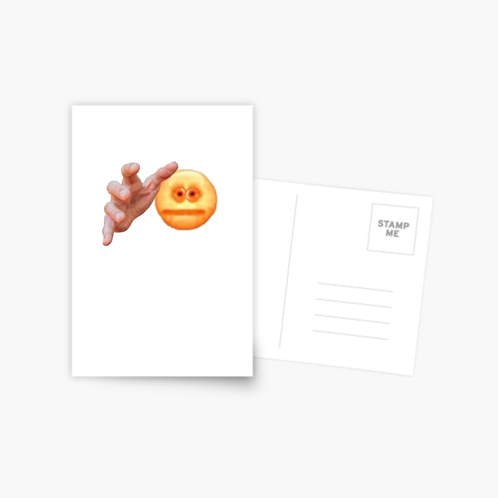 Hands Grabbing Meme Screen Reaching Cursed Emoji Postcard By Awbult Redbubble