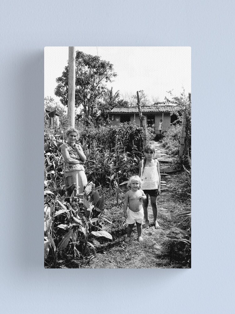 Alternate view of On a bike in Cuba - Family at the Roadside Canvas Print