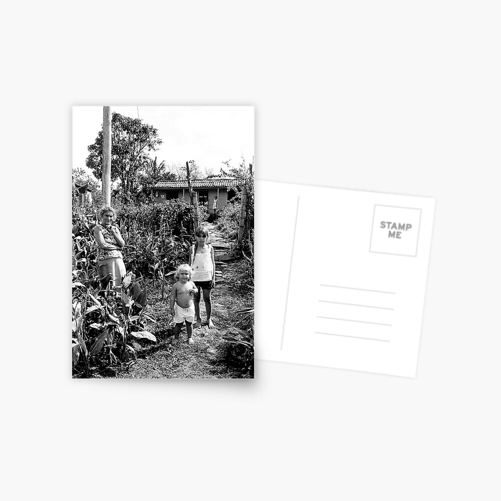 On a bike in Cuba - Family at the Roadside Postcard