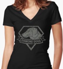 Diamond Women's Fitted V-Neck T-Shirt