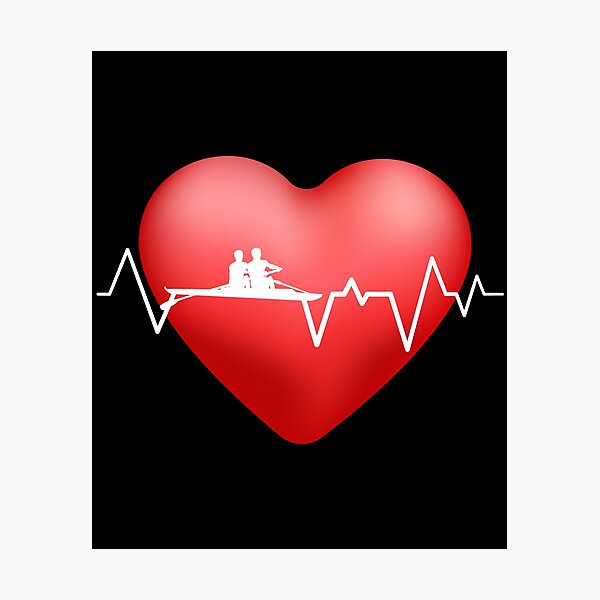 Item preview, Live Love Rowing HeartBeat Rowing Crew Gift Design product designed and sold by Lisbob.