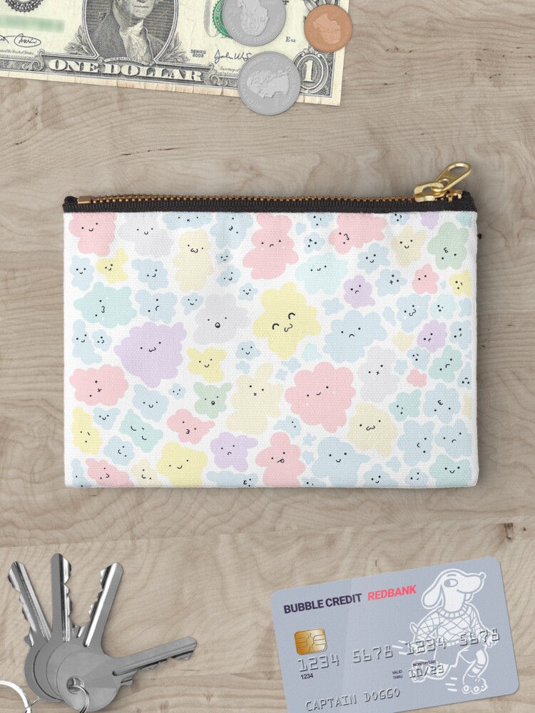Thumbnail 3 of 4, Zipper Pouch, Cute Clouds designed and sold by raluca20.