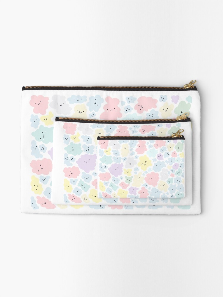 Thumbnail 2 of 4, Zipper Pouch, Cute Clouds designed and sold by raluca20.
