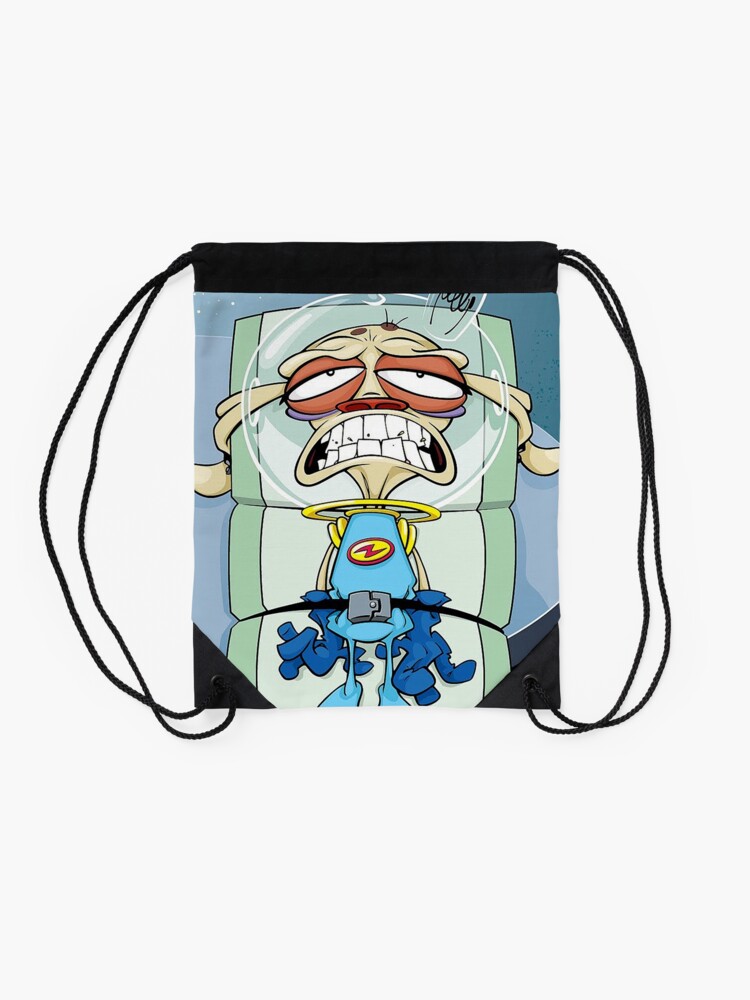 Stimpys Launch Ren and Stimpy Show Drawstring Summer Bags for Teens，Kids 