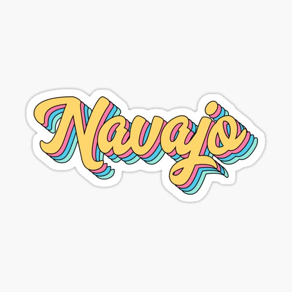 Item preview, Navajo Retro Yellow Script designed and sold by modeoftravel.