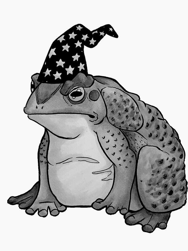 "Arcane Toad - B&W" Sticker For Sale By LeNixxArt | Redbubble