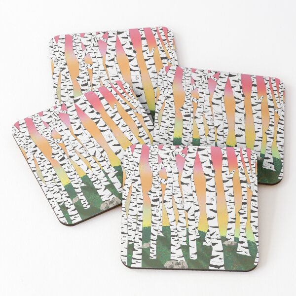 Item preview, Birch Trees at Sunset designed and sold by BernadetteG.