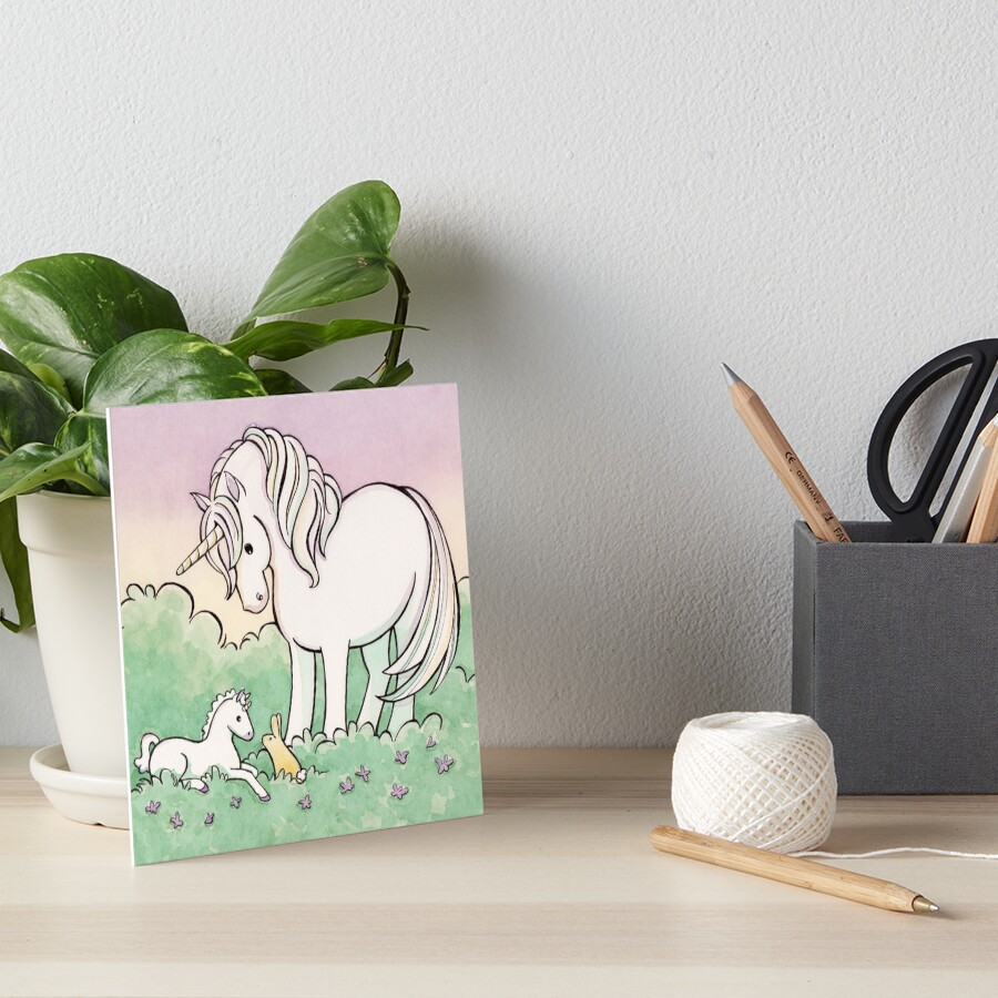 Baby Unicorn Art Board Print