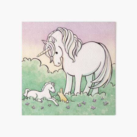 Baby Unicorn Art Board Print