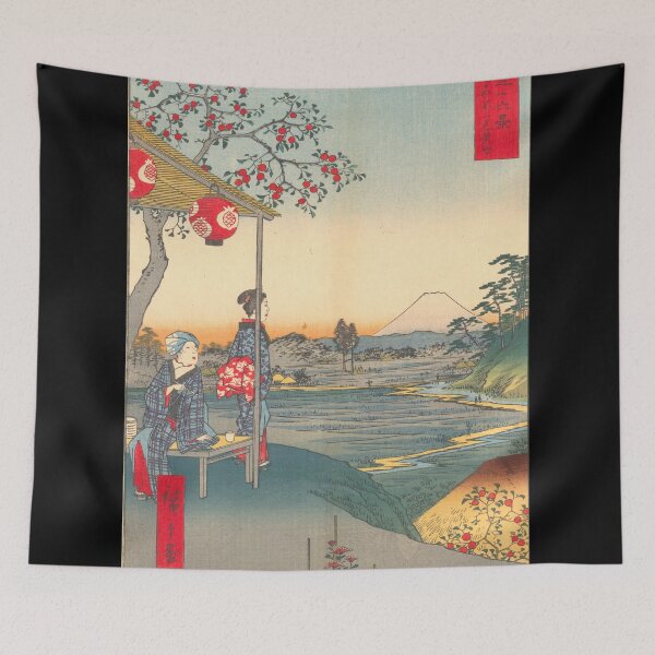 Item preview, Two women at a teahouse overlooking Mount Fuji designed and sold by killies.