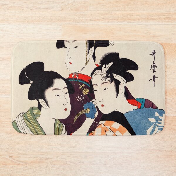 Item preview, Utamaro Kitagawa - Three Young Women designed and sold by Hangastudio.