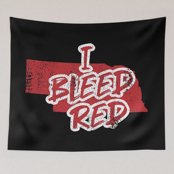 Item preview, Nebraska State Pride - I Bleed Red designed and sold by Creatively Torn.