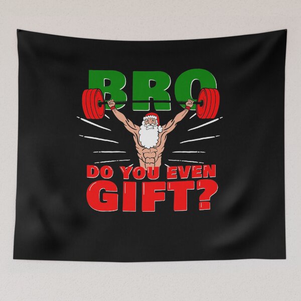 Item preview,  Weightlifter Santa BRO DO YOU EVEN GIFT designed and sold by SusanaDesigns.
