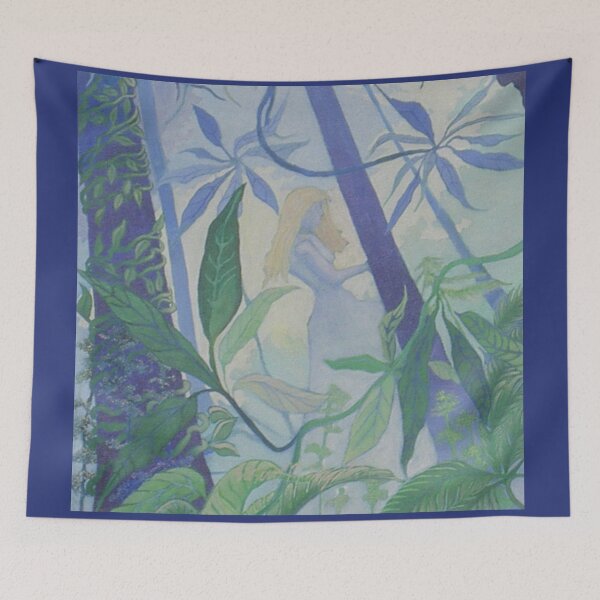 Item preview, Blue Lady in the Blue Jungle designed and sold by WatersEdgeGal.