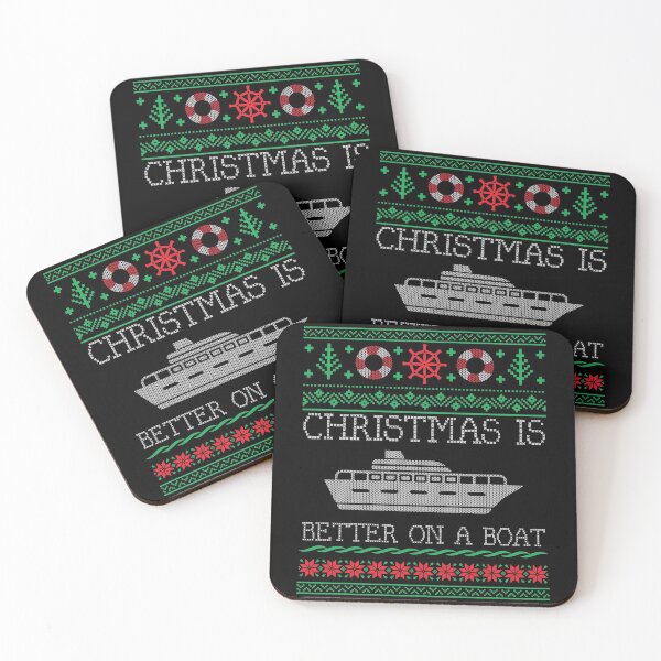 Item preview, Boating Christmas Is Better On Pontoon Boat Ugly Christmas Sweater designed and sold by mrsmitful.