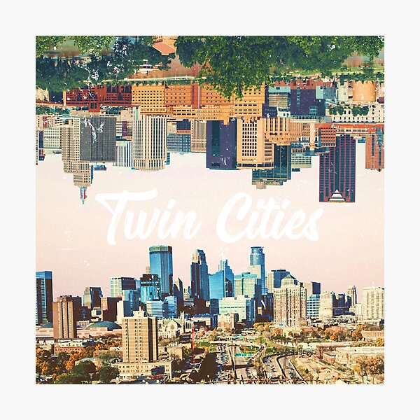 Twin Cities Minneapolis and Saint Paul Minnesota Photographic Print
