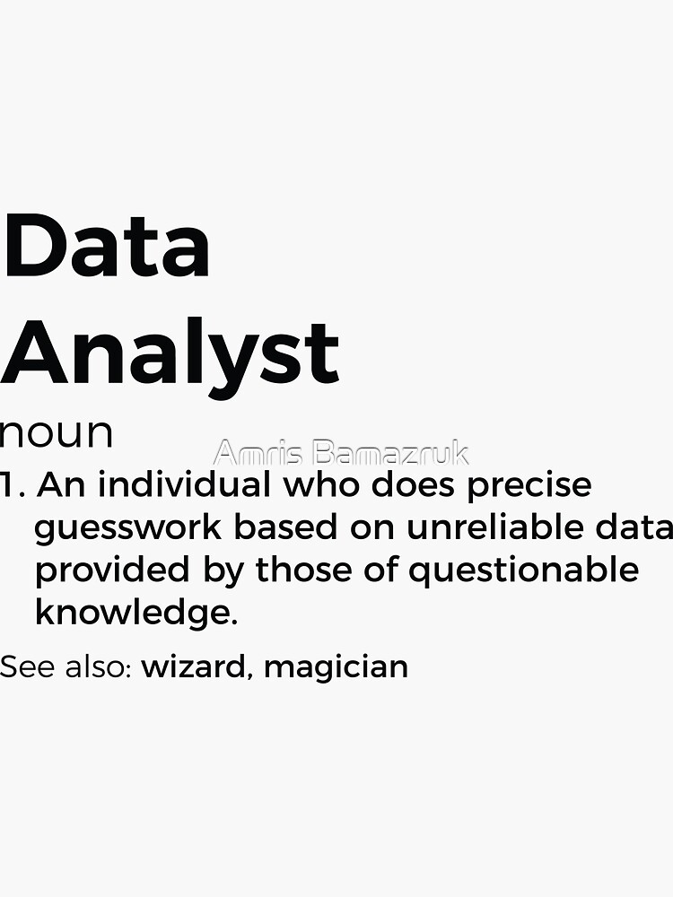 data-analyst-definition-sticker-by-amrisbamazruk-redbubble