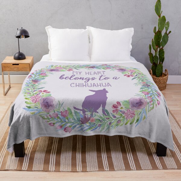 Item preview, My Heart Belongs to a Chihuahua Floral Wreath Pastel designed and sold by PawsitiveGifts.