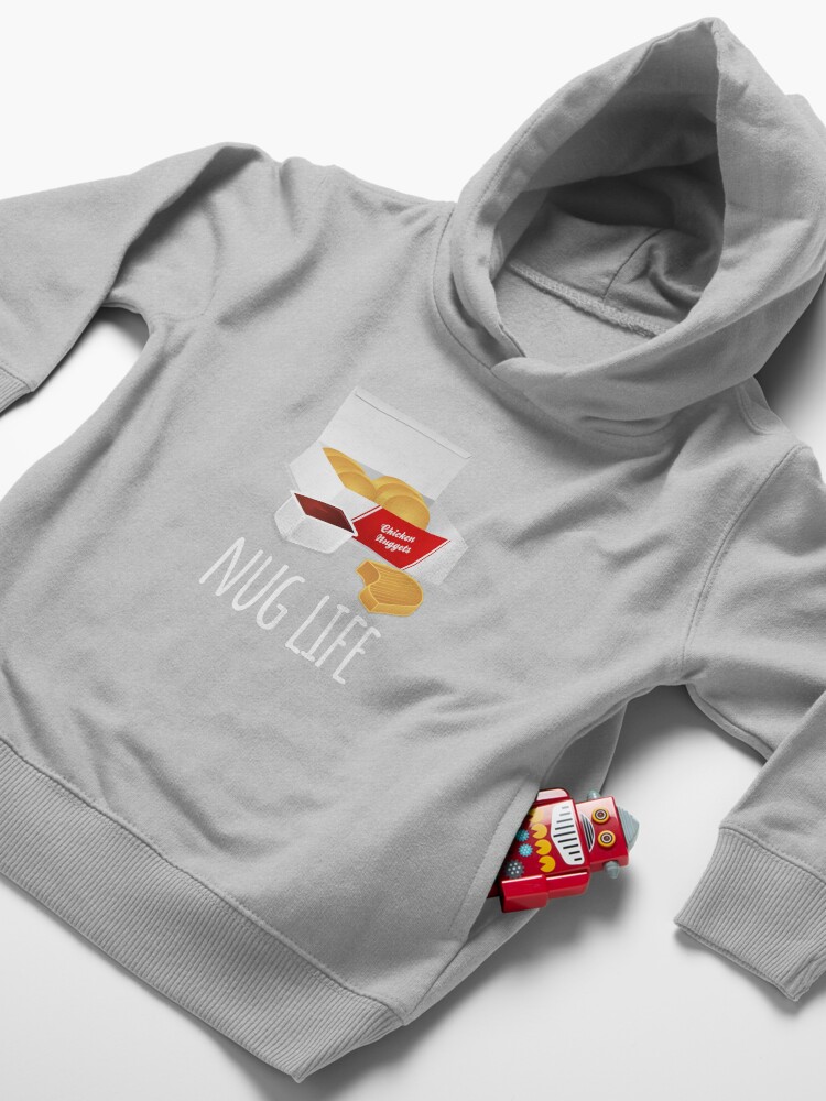 Alternate view of Nug Life - Chicken Nuggets Toddler Pullover Hoodie