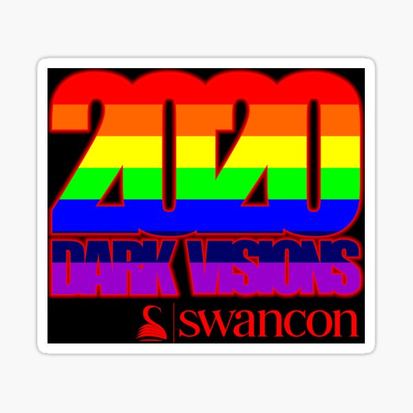 Swancon2020 Pride logo (red trim) Sticker