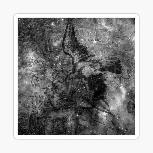 When The Stars Are Right - The North America Nebula in Cygnus (b&w version) Sticker