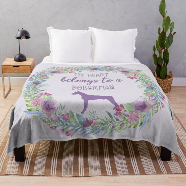 Item preview, My Heart Belongs to a Doberman Pinscher Floral Wreath Pastel designed and sold by PawsitiveGifts.