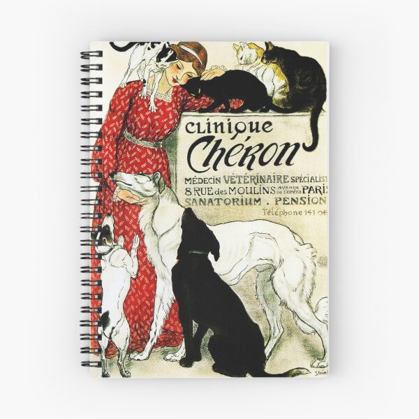 Item preview, CLINIQUE CHERON Animal Clinic by Theophile Steinlen c1905 Vintage Advertising Art designed and sold by retroposters.