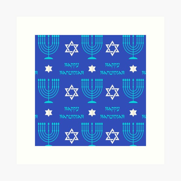 Item preview, Hanukkah Holidays Menorah and Star of David Pattern designed and sold by DEC02.