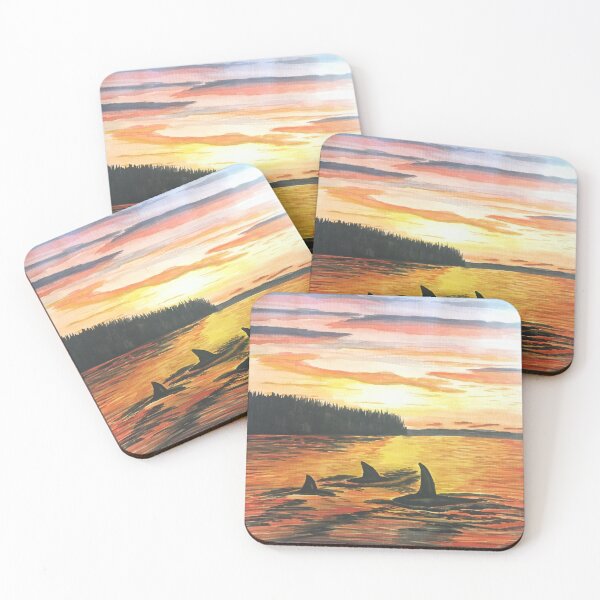 Item preview, Sunset Over Resident Orcas designed and sold by Plain Elicia Jane.