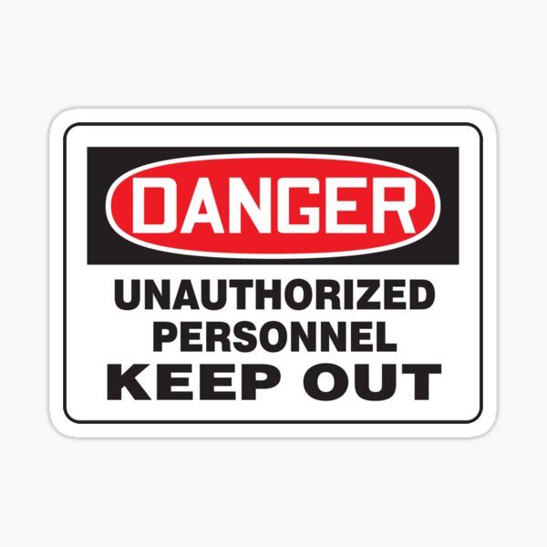 DANGER xx DANGER Sticker