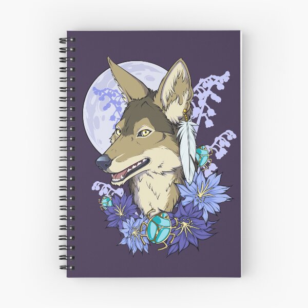 Item preview, Anubis Moon Jackal with Cactus Blooms designed and sold by cybercat.