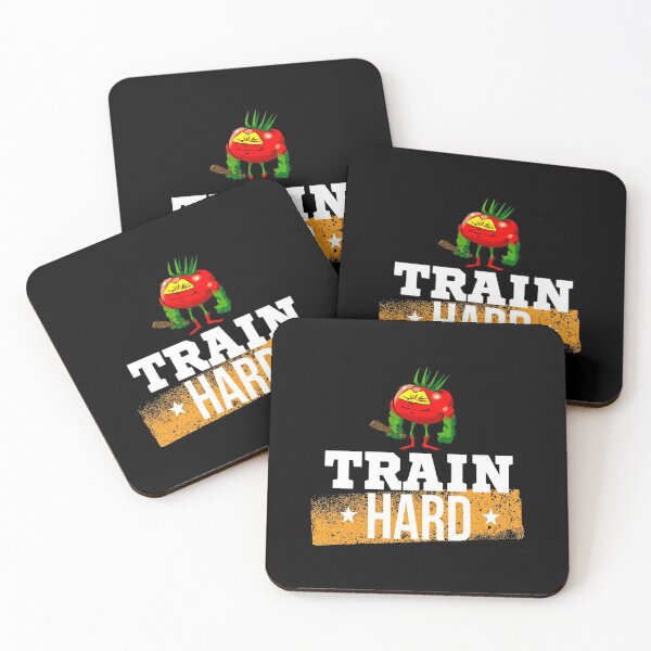 Item preview, Train Hard Tomato The Barbarian Foodietoon Superhero Bodybuilder Workout Power-lifter Weightlifter designed and sold by ProjectX23.