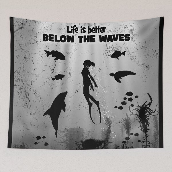 Item preview, Life is better below the waves designed and sold by NicGrayGraphic.
