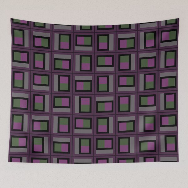 Item preview, Green and Purple Tiled designed and sold by Frances  Smith.