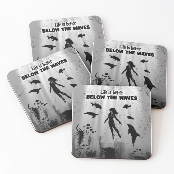 Item preview, Life is better below the waves designed and sold by NicGrayGraphic.