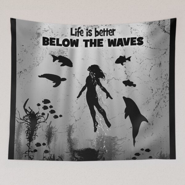 Item preview, Life is better below the waves designed and sold by NicGrayGraphic.