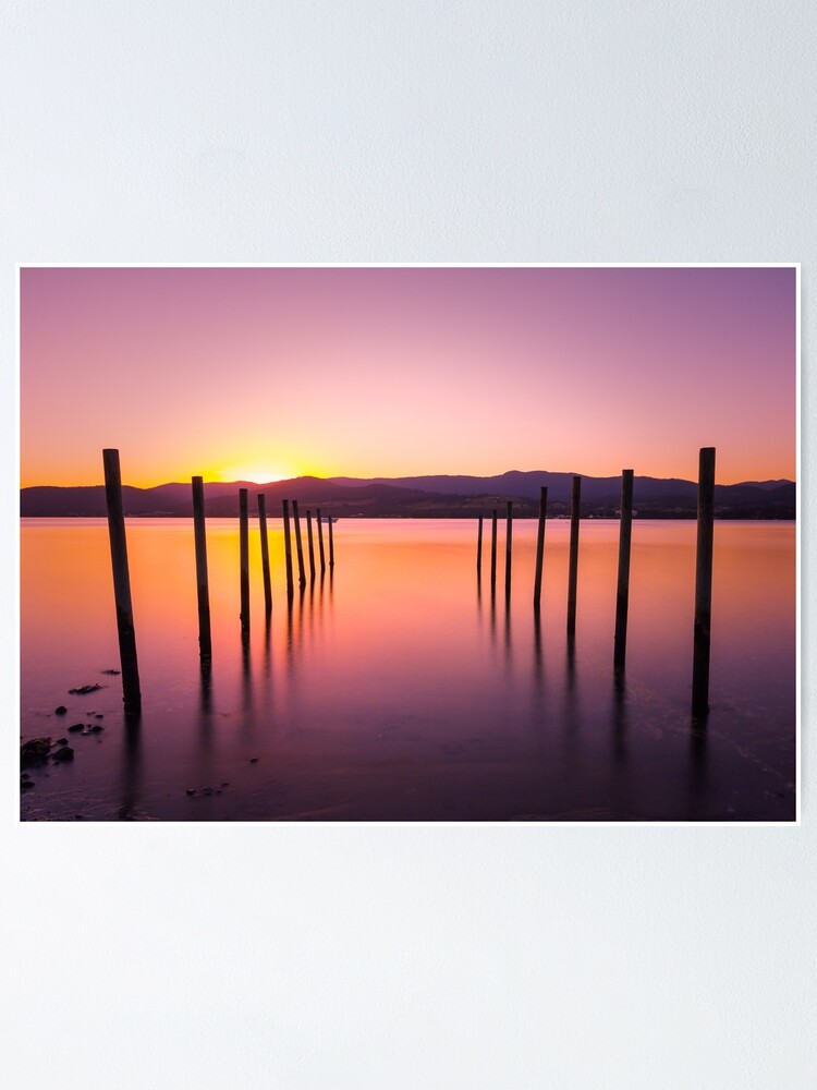 Alternate view of Sunset at Howden Poster