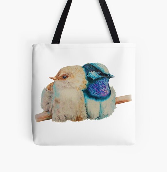 Superb Blue Fairy-wrens All Over Print Tote Bag