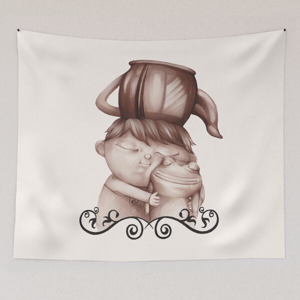Item preview, Greg cuddling his frog - Over the Garden Wall fan art by Lavinia Knight / art official sweetener  designed and sold by Lavinia Knight.