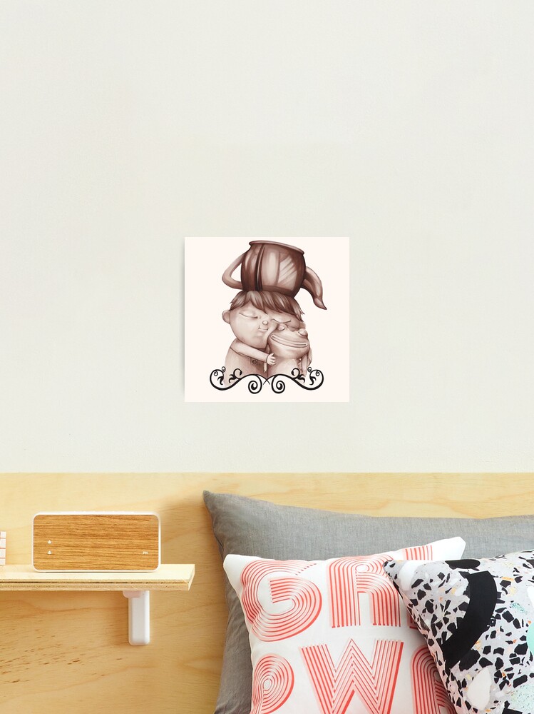 Thumbnail 2 of 3, Photographic Print, Greg cuddling his frog - Over the Garden Wall fan art by Lavinia Knight / art official sweetener designed and sold by LaviniaKnight.