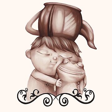Artwork thumbnail, Greg cuddling his frog - Over the Garden Wall fan art by Lavinia Knight / art official sweetener by Lavinia Knight