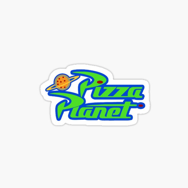 planeta pizza Pegatina