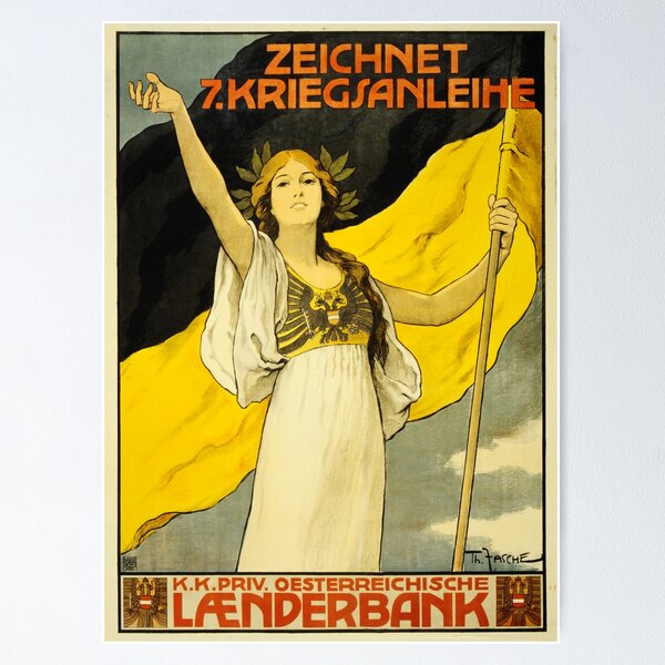 Item preview, BUY WAR BONDS! Austrian Hungary World War 1 Vintage Propaganda Wall Art designed and sold by retroposters.
