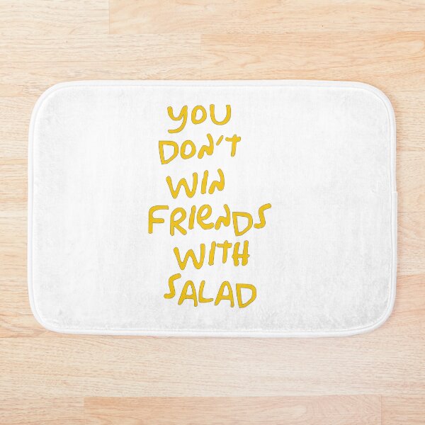 Aperçu de l'œuvre Motivational Inspirational and Positive quote - You don’t win friends with salad typography text art by Word Fandom - wordfandom créée et vendue par Kerry Pritchard.