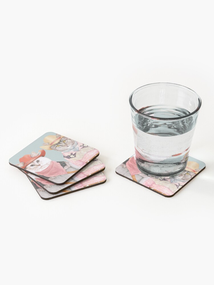 Alternate view of Cowboy Cats Coasters (Set of 4)