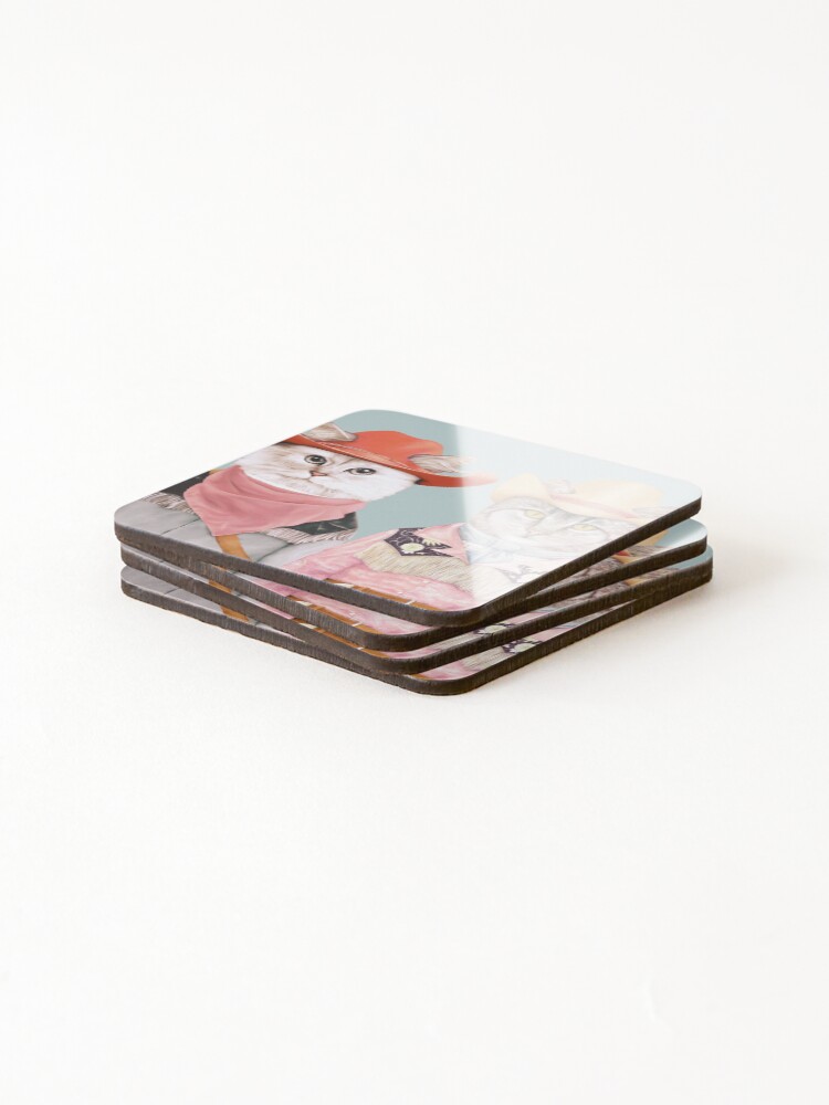 Alternate view of Cowboy Cats Coasters (Set of 4)