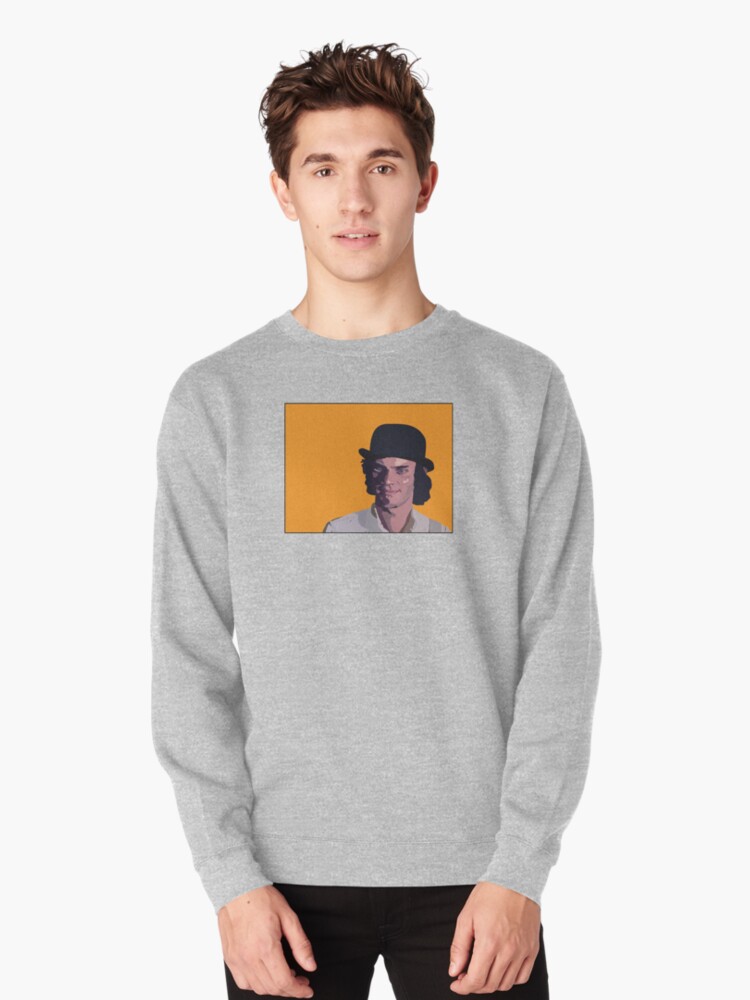 orange pullover sweatshirt