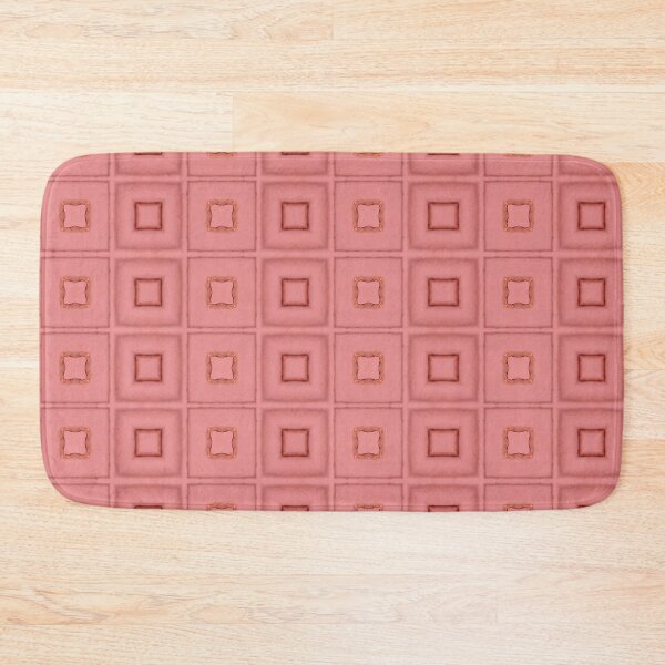 Item preview, Mid Pink Squares Nuetral Shades designed and sold by ozcushionstoo.
